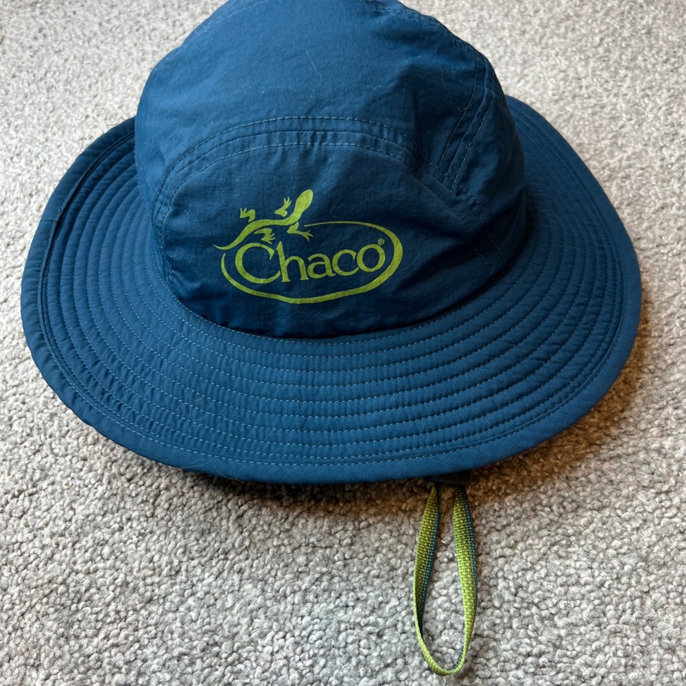 Chaco Sun Hat Bucket Boonie Style Teal Green Lizard Logo Adjustable outdoor‎